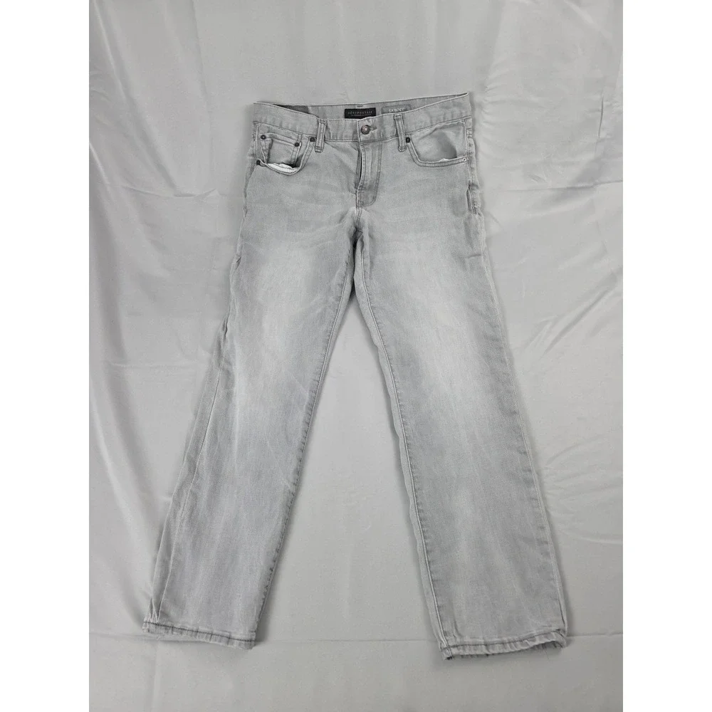 Aeropostale Jeans Skinny Tapered Fit Gray Denim Mens 32x30 Nice Whiskers